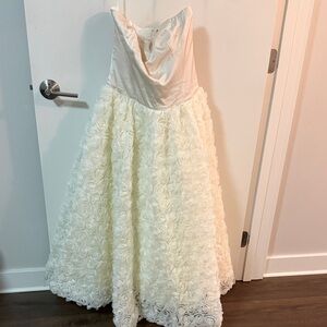 Reformation Ivory Rosy Dress